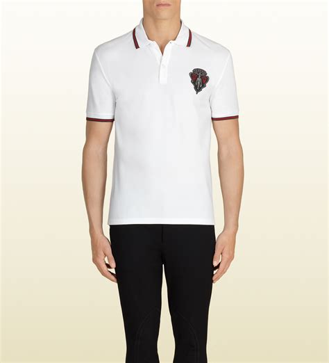 gucci ghost white t shirt|Gucci polo shirts for men.